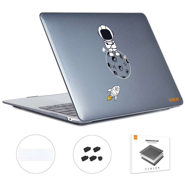 For MacBook Pro 13.3 A2251/A2289/A2338 ENKAY Hat-Prince 3 in 1 Spaceman Pattern Laotop Protective Crystal Case with TPU Keyboard Film / Anti-dust Plugs, Version:EU(Spaceman No.4) - MacBook Pro Cases by ENKAY | Online Shopping UK | buy2fix