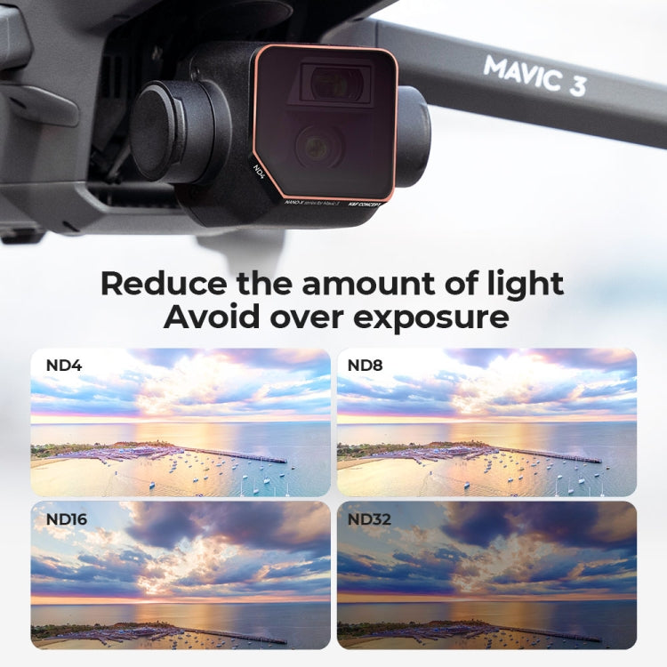 For DJI Mavic 3 K&F Concept SKU.1891 4 in 1 Lens Filter ND4 ND8 ND16 ND32 Filter Kits - DJI & GoPro Accessories by K&F | Online Shopping UK | buy2fix