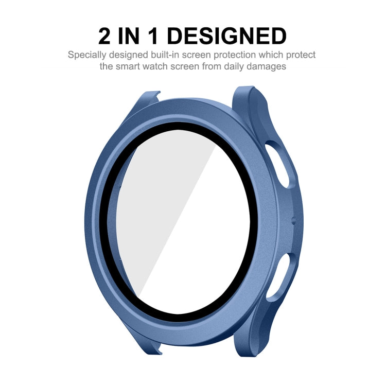 For Samsung Galaxy Watch4/5 44mm ENKAY Hat-Prince Waterproof Full Coverage PC Frame + 9H Tempered Glass Case(Black) - Watch Cases by ENKAY | Online Shopping UK | buy2fix