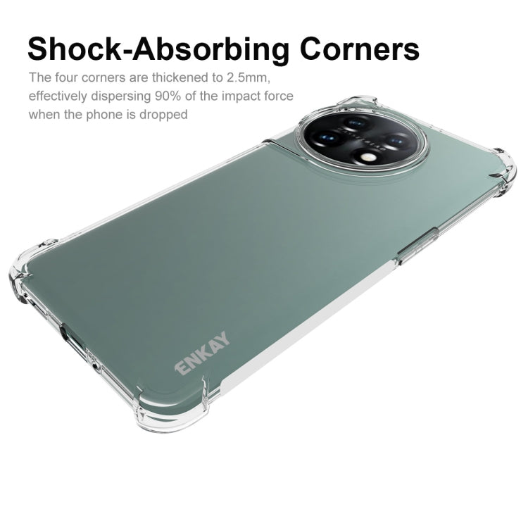 For OnePlus 11 5G ENKAY Hat-Prince Clear TPU Shockproof Phone Case - OnePlus Cases by ENKAY | Online Shopping UK | buy2fix
