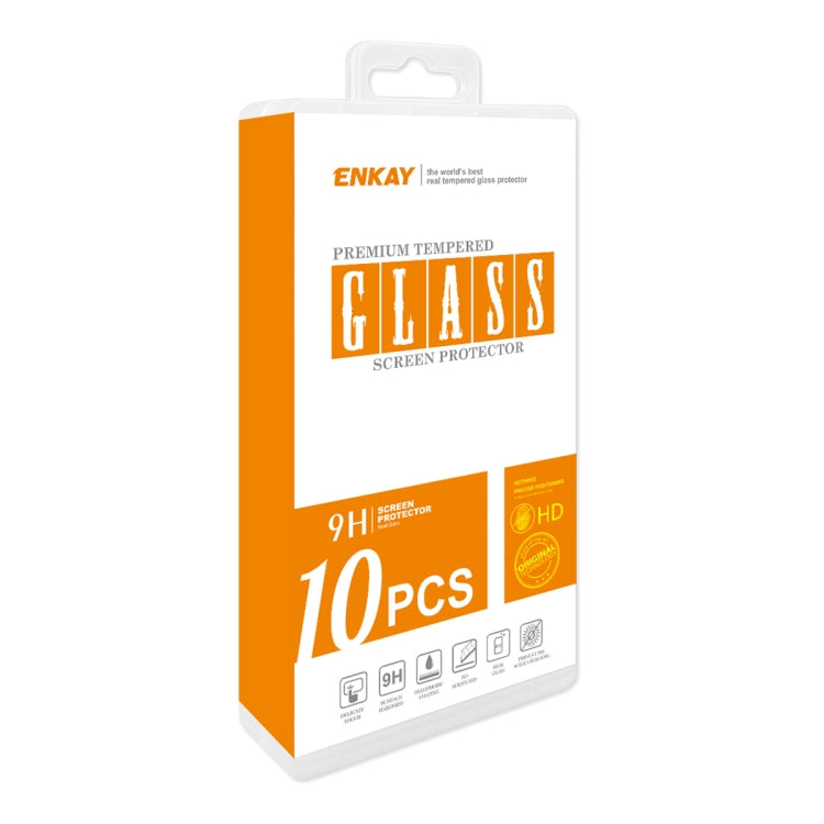 For Motorola Moto G73 / G Power 2023 10pcs ENKAY 0.26mm 9H 2.5D High Aluminum-silicon Tempered Glass Film - Motorola Tempered Glass by ENKAY | Online Shopping UK | buy2fix