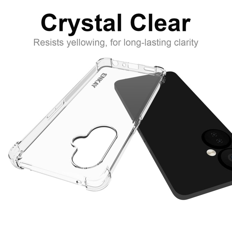 For OnePlus Nord CE 3 5G ENKAY Transparent TPU Shockproof Phone Case with Glass Film - OnePlus Cases by ENKAY | Online Shopping UK | buy2fix