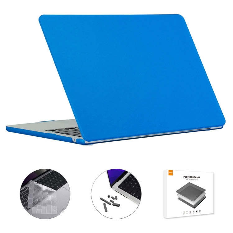 For MacBook Air 15.3 A2941 ENKAY EU Version 3 in 1 Matte Protective Case with TPU Keyboard Film & Anti-dust Plugs(Dark Blue) - MacBook Air Cases by ENKAY | Online Shopping UK | buy2fix