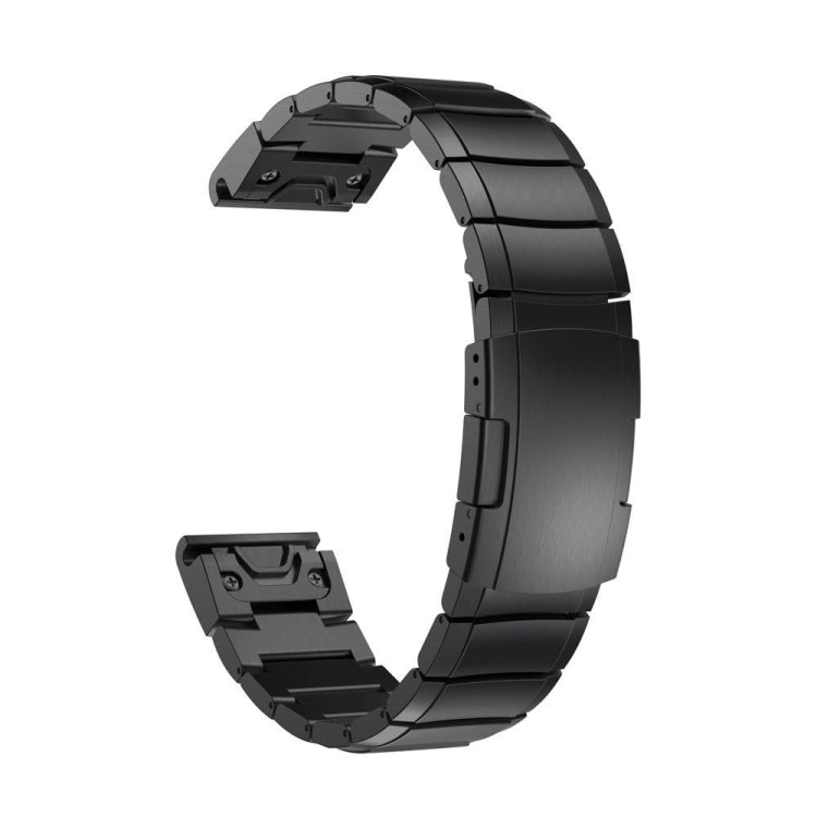 For Garmin Fenix 7 Pro 47mm 22mm Titanium Alloy Quick Release Watch Band(Black) - Watch Bands by buy2fix | Online Shopping UK | buy2fix