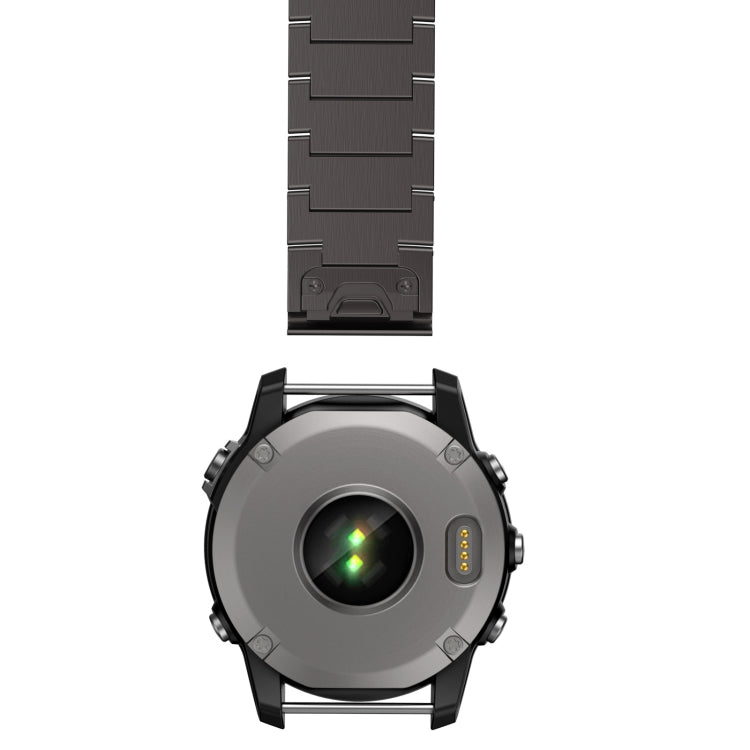 For Garmin Fenix 7 Solar 22mm Titanium Alloy Quick Release Watch Band(Black) - Watch Bands by buy2fix | Online Shopping UK | buy2fix