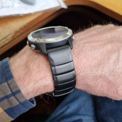 For Garmin Instinct 2X Solar 26mm Titanium Alloy Quick Release Watch Band(Black) - Watch Bands by buy2fix | Online Shopping UK | buy2fix