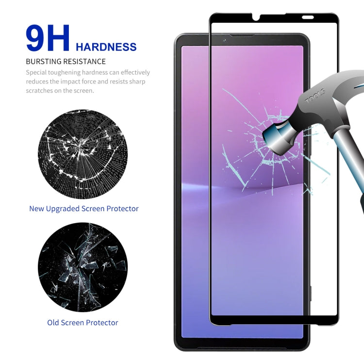 For Sony Xperia 10 V 5pcs ENKAY Full Glue High Aluminum-silicon Tempered Glass Film - Sony Tempered Glass by ENKAY | Online Shopping UK | buy2fix