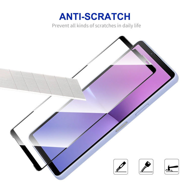 For Sony Xperia 10 V 5pcs ENKAY Full Glue High Aluminum-silicon Tempered Glass Film - Sony Tempered Glass by ENKAY | Online Shopping UK | buy2fix