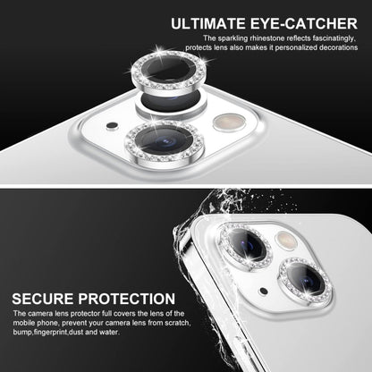 For iPhone 14 / 14 Plus ENKAY AR Anti-reflection Individual Diamond Ring Camera Lens Glass Full Film(Black) - iPhone 14 Tempered Glass by ENKAY | Online Shopping UK | buy2fix