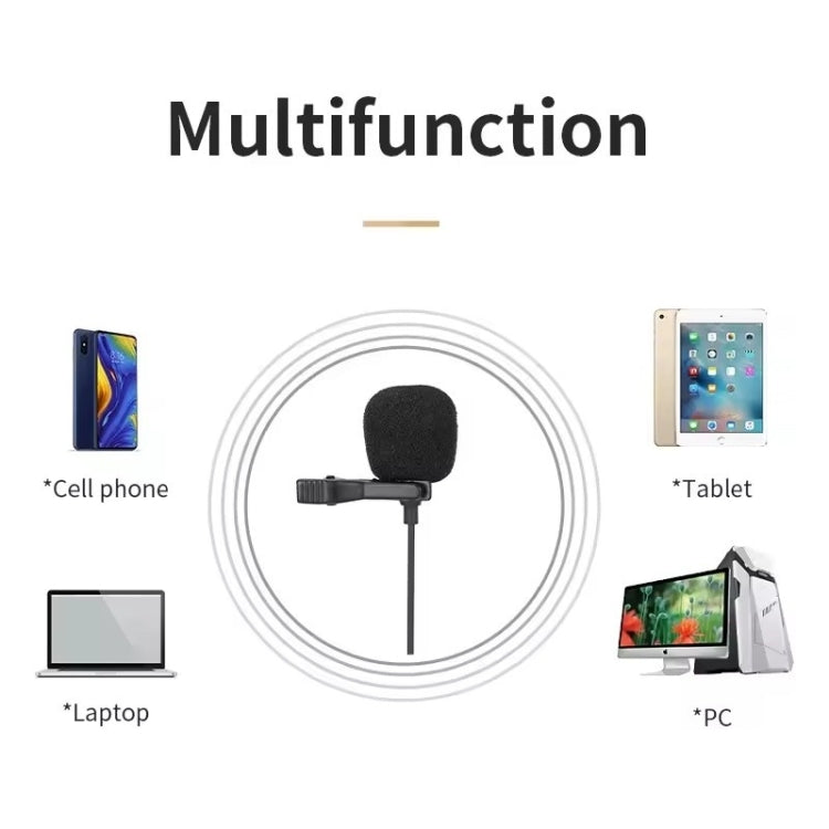 JMARY MC-R2 Interview Video Recording Mic Lavalier Type-C Port Wired Microphone, Length: 2m - Microphone by Jmary | Online Shopping UK | buy2fix
