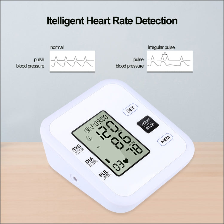 RZ205 Blood Pressures Automatic Digital Upper Arm Heart Beat Rate Pulse Monitor Meter Tonometer Equipment Sphygmomanometer - Sphygmomanometer by buy2fix | Online Shopping UK | buy2fix