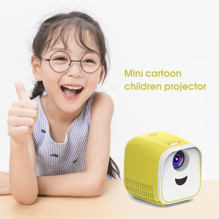 L1 Children Projector Mini LED Portable Home Speaker Projector, EU Plug(Yellow) - Consumer Electronics by buy2fix | Online Shopping UK | buy2fix