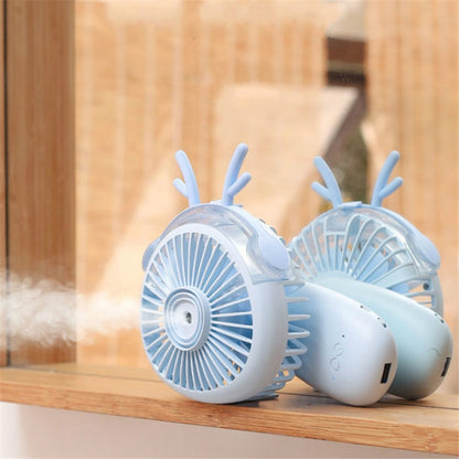 Desktop Folding Spray Mini Fan Cartoon Humidification Water Jet Fan(Blue) - Consumer Electronics by buy2fix | Online Shopping UK | buy2fix