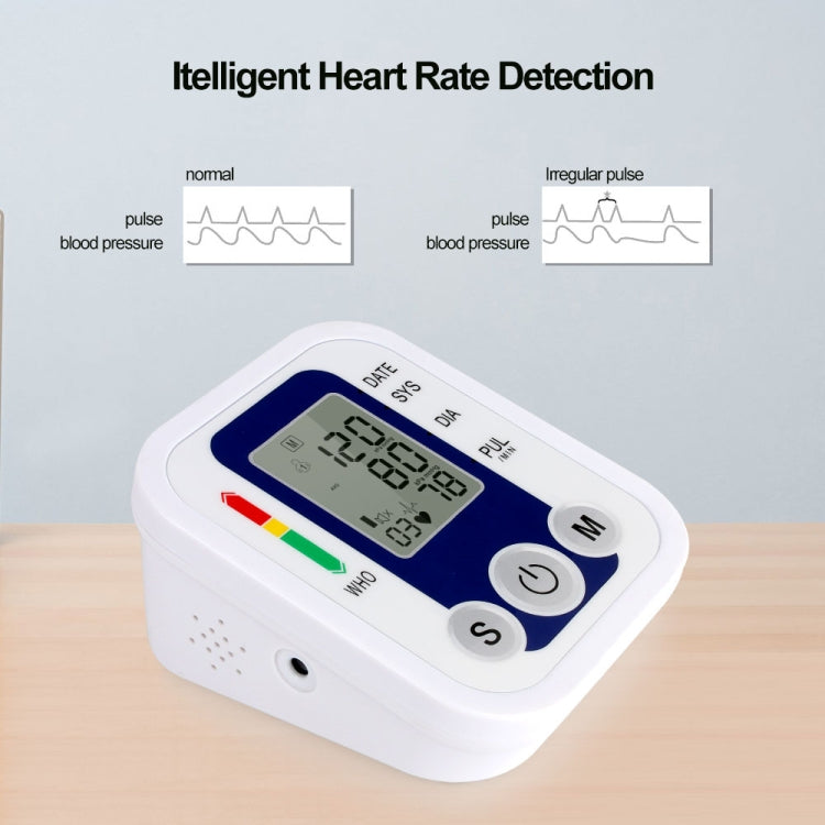 ZK-B02   Automatic Digital Upper Arm Blood Pressure Monitor Sphygmomanometer Pressure Gauge Heart Beat Rate Meter Tonometer Pulsometer - Sphygmomanometer by buy2fix | Online Shopping UK | buy2fix