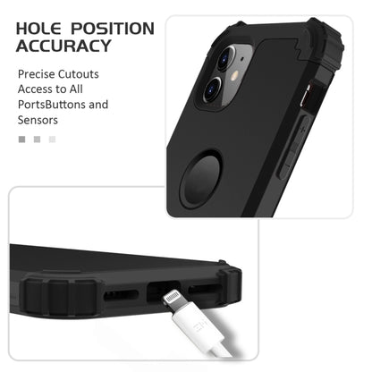 For iPhone 11 PC+ Silicone Three-piece Anti-drop Mobile Phone Protective Back Cover(Black) - iPhone 11 Cases by buy2fix | Online Shopping UK | buy2fix