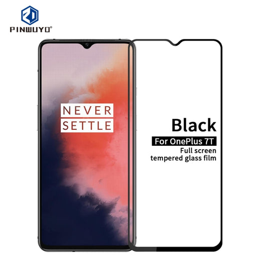 For Oneplus 7T PINWUYO 9H 2.5D Full Screen Tempered Glass Film(Black) - OnePlus Tempered Glass by PINWUYO | Online Shopping UK | buy2fix