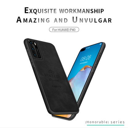 For Huawei P40 PINWUYO Zun Series PC + TPU + Skin Waterproof And Anti-fall All-inclusive Protective Shell(Black) - Huawei Cases by PINWUYO | Online Shopping UK | buy2fix