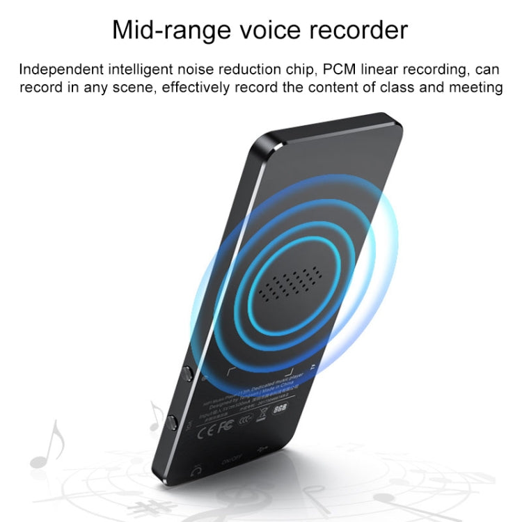 X2 16GB 1.8 inch Touch Screen Metal Bluetooth MP3 MP4 Hifi Sound Music Player (Blue) - Consumer Electronics by buy2fix | Online Shopping UK | buy2fix