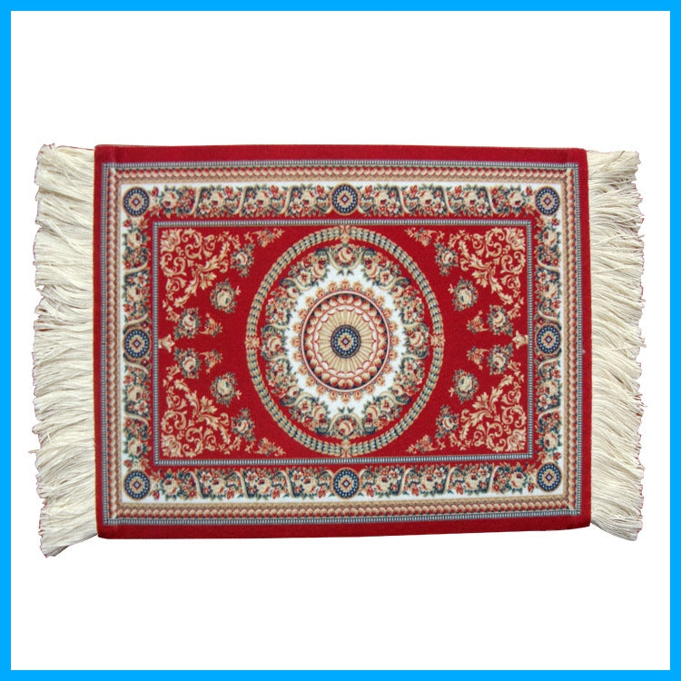 Mini Woven Rug Mat Retro Style Mouse Pad, Ramdom Color Delivery - Computer & Networking by buy2fix | Online Shopping UK | buy2fix