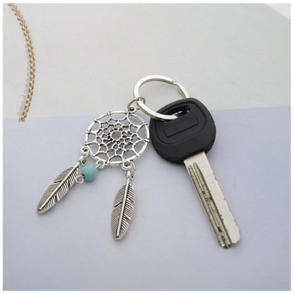 2 PCS Fashion Simple Dream Catcher Series Beads Keychain(Pink) - Key Rings by buy2fix | Online Shopping UK | buy2fix