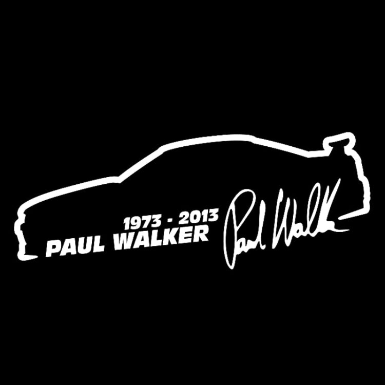 10 PCS Paul Walker Fashion Car Styling Vinyl Car Sticker, Size: 13x5cm(Black) - Decorative Sticker by buy2fix | Online Shopping UK | buy2fix