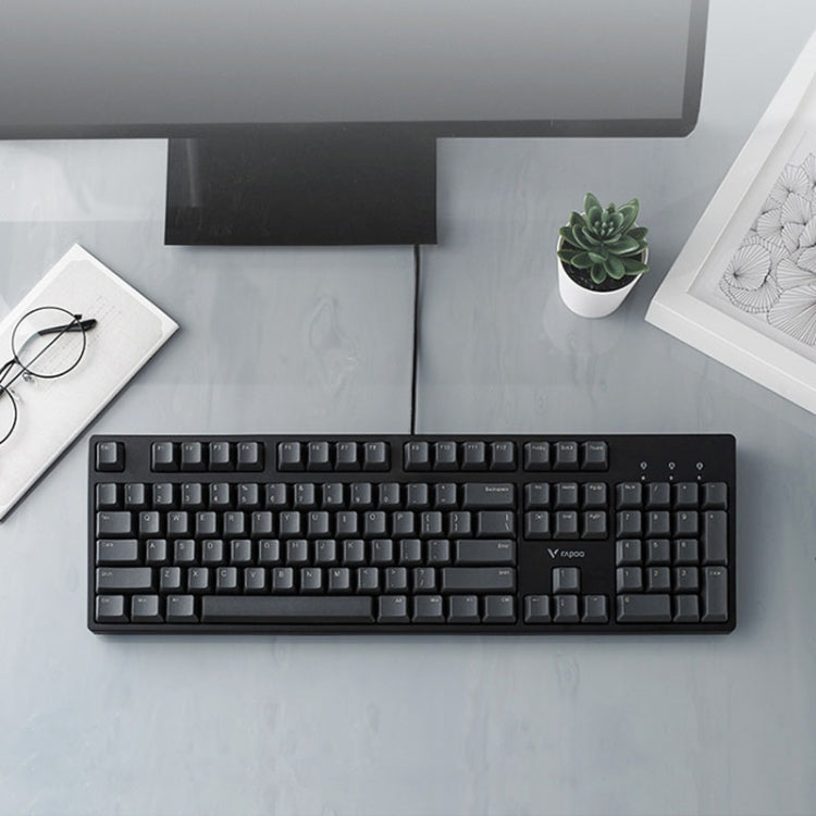 Rapoo V860 Desktop Wired Gaming Mechanical Keyboard, Specifications:61 Keys(Green Shaft) - Wired Keyboard by Rapoo | Online Shopping UK | buy2fix
