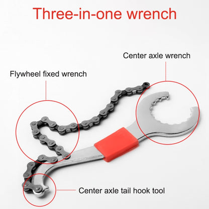 2 PCS Three-in-one Bicycle Integrated Bottom Shaft Flywheel Fixed Wrench Tail Hook Tool - Outdoor & Sports by buy2fix | Online Shopping UK | buy2fix
