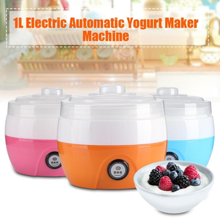 Electric Automatic Yogurt Maker Machine Yoghurt DIY Tool Kithchen Plastic Container 220V Capacity: 1L(Pink) - Home & Garden by others | Online Shopping UK | buy2fix