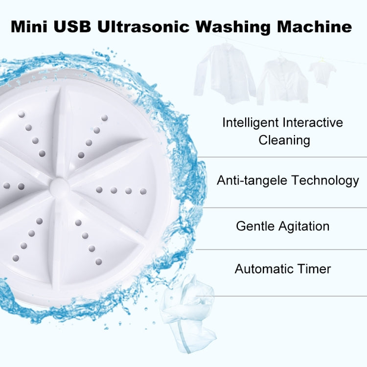 3 in 1 Portable Mini Washing Machine Ultrasonic Turbine Clothes Mini Washer with USB Cable Convenient for Travel - Home & Garden by buy2fix | Online Shopping UK | buy2fix