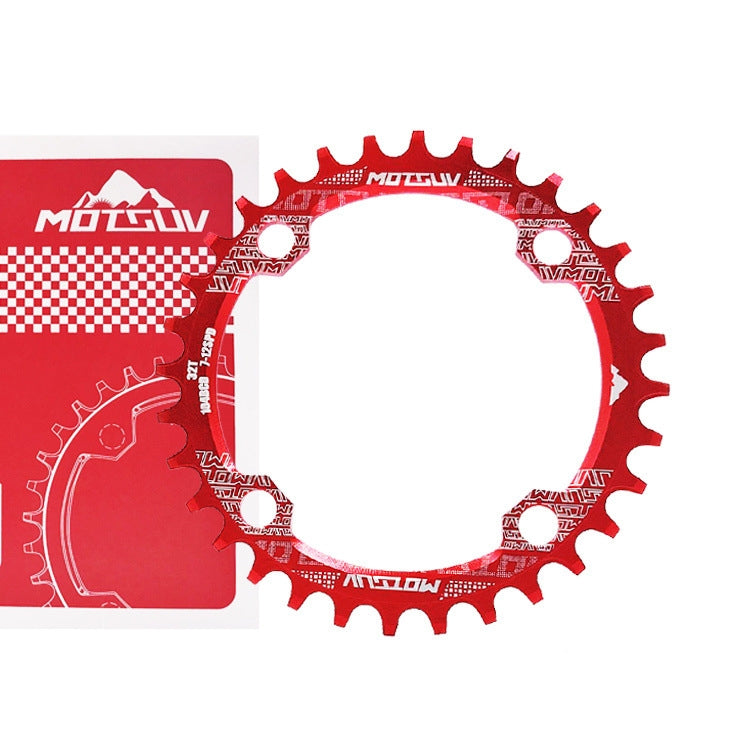 MOTSUV Narrow Wide Chainring MTB  Bicycle 104BCD Tooth Plate Parts(Red) - Outdoor & Sports by MOTSUV | Online Shopping UK | buy2fix