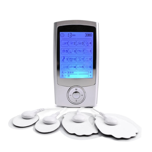 16 Mode Digital Electronic Pulse Massager Muscle Stimulator Pain Relief Machine(Silver) - Massage & Relaxation by buy2fix | Online Shopping UK | buy2fix