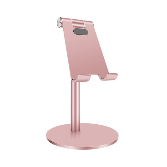 Adjustable Aluminum Alloy Cell Phone Tablet Holder Desk Stand Mount(Rose Gold) - Desktop Holder by buy2fix | Online Shopping UK | buy2fix