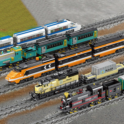 City Train Series Assembled Building Blocks Simulation Electric Rail Train Puzzle Toys(98223) - Building Blocks by buy2fix | Online Shopping UK | buy2fix