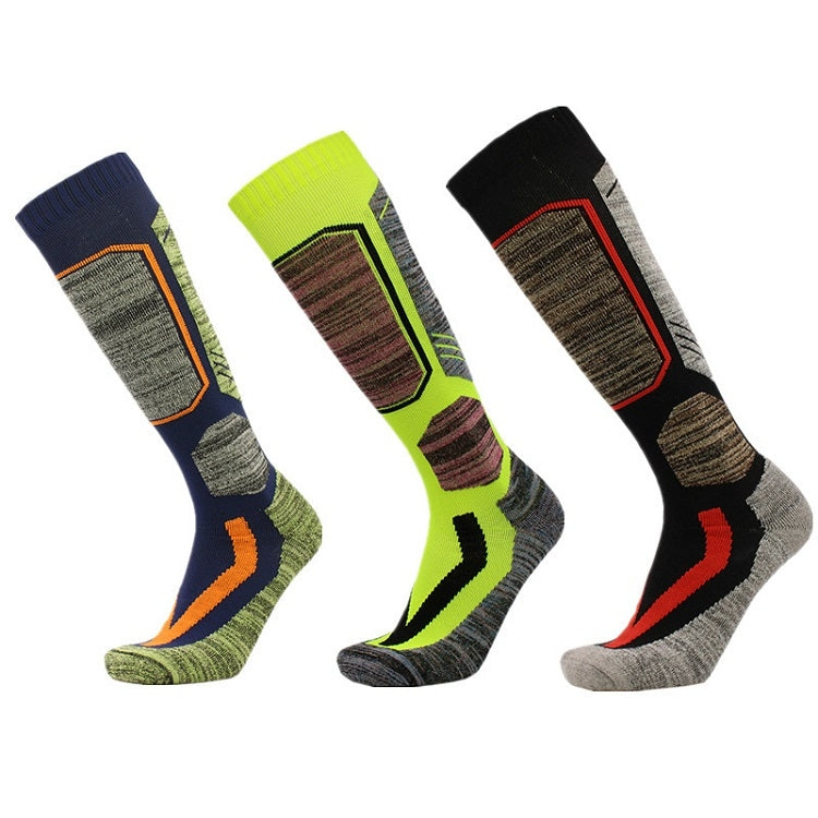 Ski Socks Outdoor Sports Thick Long Sweat-absorbent Warm Hiking Socks, Size:40-45(Black) - High Knee Socks by buy2fix | Online Shopping UK | buy2fix