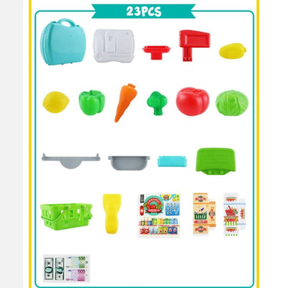 Children Simulation Kitchen Tableware Tool Set Cosmetics Pretend Play House Suitcase Toy, Style:Supermaket - Pretend Play Toys by buy2fix | Online Shopping UK | buy2fix