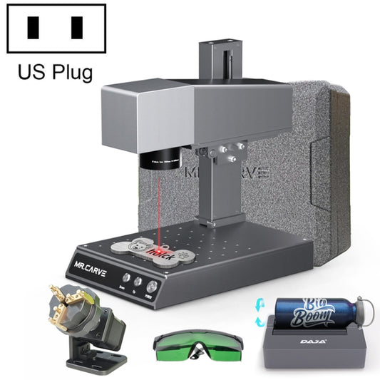 DAJA M1 Pro 10W Metal Nameplate High Precision Characters Laser Carving Machine, Style:R3 Rotating Shaft+RF1 Ring Fixture(US Plug) - Consumer Electronics by DAJA | Online Shopping UK | buy2fix