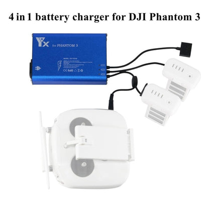 4 in 1 Parallel Power Hub Intelligent Battery Controller Charger for DJI Phantom 3 Standard SE FPV Drone, Plug Type:EU Plug - DJI & GoPro Accessories by buy2fix | Online Shopping UK | buy2fix