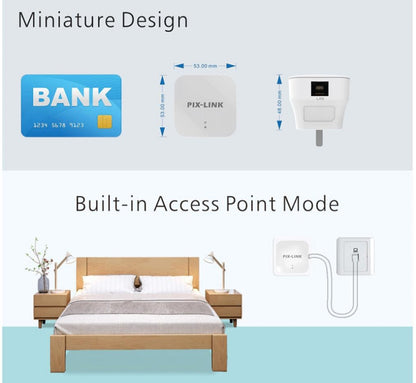 PIXLINK WR12 300Mbps WIFI Signal Amplification Enhanced Repeater, Plug Type:US Plug - Broadband Amplifiers by PIXLINK | Online Shopping UK | buy2fix