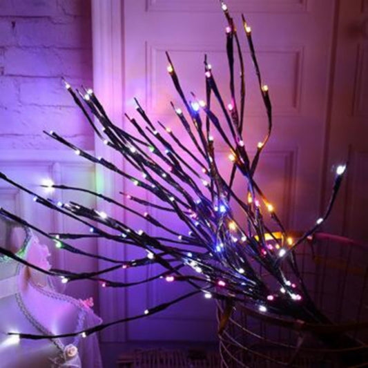 LED Willow Branch Lamp Floral Lights Holiday Home Christmas Party Garden Decoration Battery Operated Christmas Birthday Gifts(Multicolor) - LED Light by buy2fix | Online Shopping UK | buy2fix