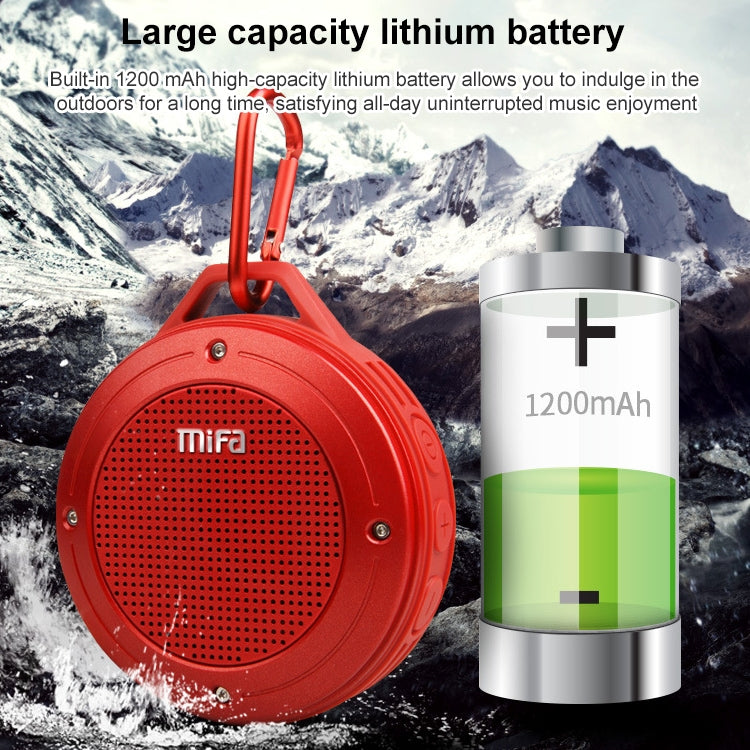 mifa IXP6 Waterproof Mini Portable Bass Wireless Bluetooth Speaker Built-in Mic(Silver grey) - Mini Speaker by buy2fix | Online Shopping UK | buy2fix