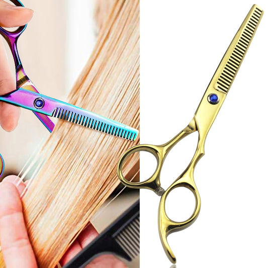 Professional Hair Cutting Scissor Hairdressing Kit Thinning Scissors Barber(Gold Thinning（SXLC-605T)) - Hair Trimmer by buy2fix | Online Shopping UK | buy2fix