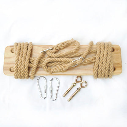 Outdoor Swing Indoor Balcony Children Adult Solid Wood Swing, Style:Climbing Rope(50x13 cm) - Toy Sports by buy2fix | Online Shopping UK | buy2fix