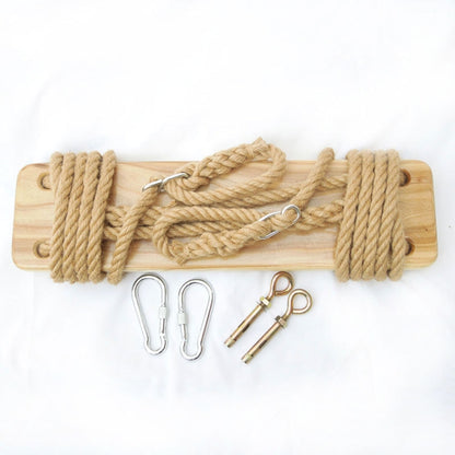 Outdoor Swing Indoor Balcony Children Adult Solid Wood Swing, Style:Climbing Rope(60x16 cm) - Toy Sports by buy2fix | Online Shopping UK | buy2fix