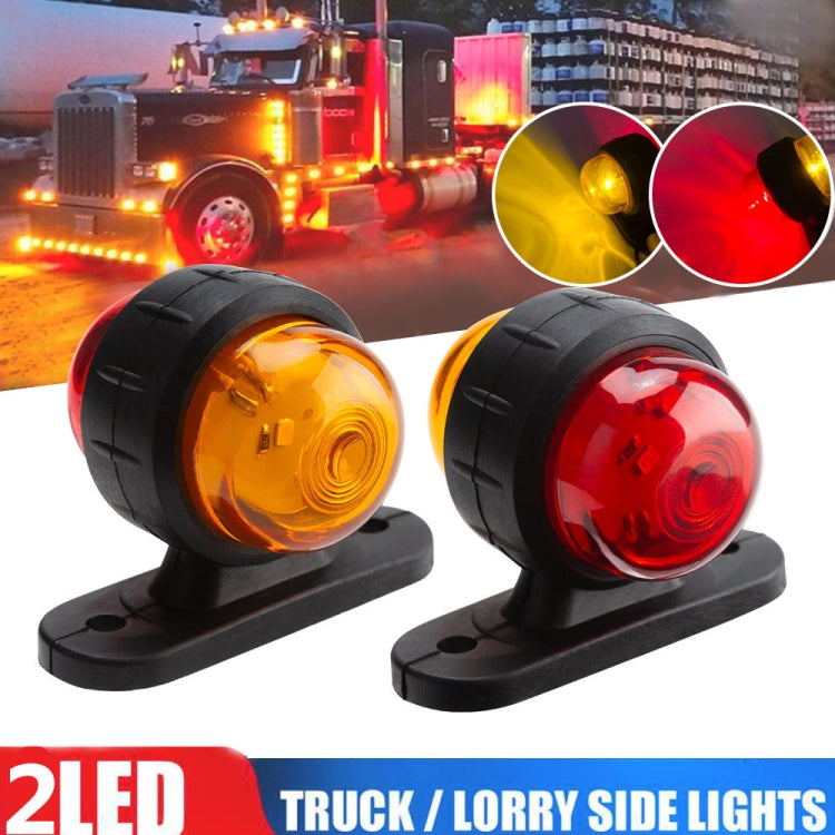 2 PCS R9 12-24V 2 LEDs 2000-4000K Double-Sided Waist Light Truck Side Light Cargo Truck Modification Two-Color Side Tail Light - Clearance Lights by buy2fix | Online Shopping UK | buy2fix