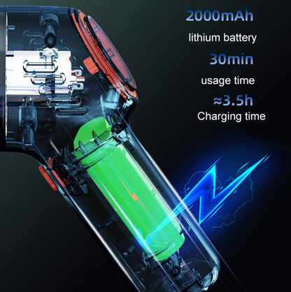 SHANEN 120W 8000Pa Car Vacuum Cleaner Car Wireless Charging High-Power Powerful Mini Handheld Vacuum Cleaner Black - Vacuum Cleaner by buy2fix | Online Shopping UK | buy2fix