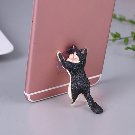 60 PCS Sucker Design Cute Cat Smartphone Holder(Black) - Desktop Holder by buy2fix | Online Shopping UK | buy2fix