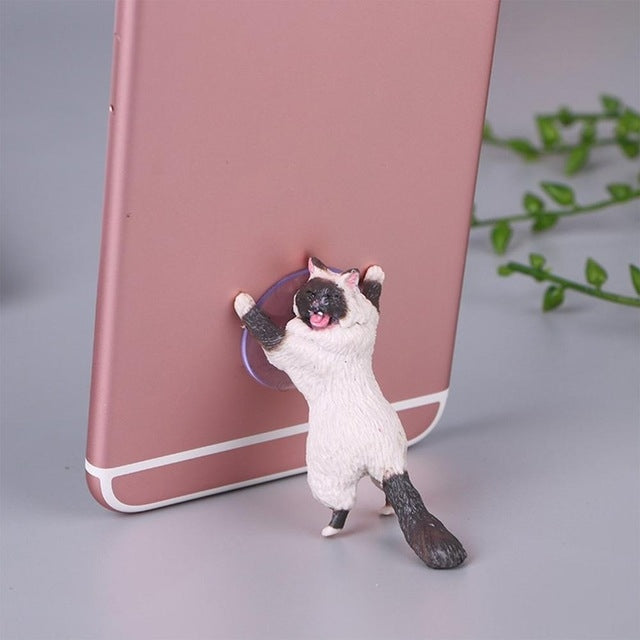 60 PCS Sucker Design Cute Cat Smartphone Holder(White 02) - Desktop Holder by buy2fix | Online Shopping UK | buy2fix