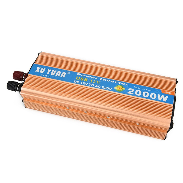 XUYUAN 2000W Inverter with USB Positive And Negative Reverse Connection Protection, Specification: Gold 24V to 110V - Modified Square Wave by buy2fix | Online Shopping UK | buy2fix