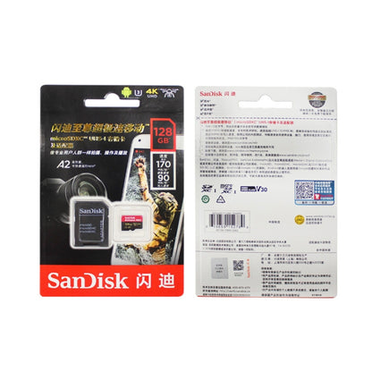 SanDisk U3 High-Speed Micro SD Card  TF Card Memory Card for GoPro Sports Camera, Drone, Monitoring 128GB(A2), Colour: Gold Card - Micro SD Card by SanDisk | Online Shopping UK | buy2fix