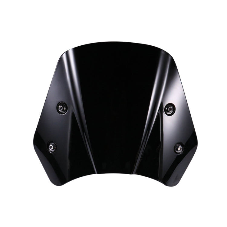 5-7 Inch Retro Motorcycle Windshield Universal Modified Windshield(Black) - Others by buy2fix | Online Shopping UK | buy2fix